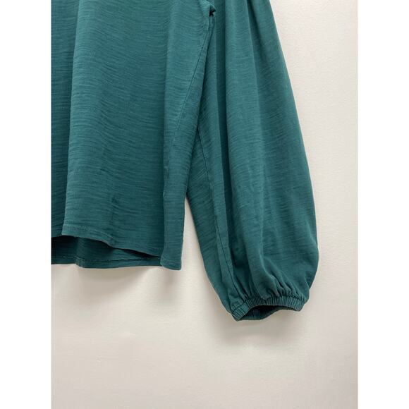 Nation LTD Sabine Balloon Sleeve Boho Romantic Soft Long Sleeve Tee Teal Large* - Picture 4 of 10